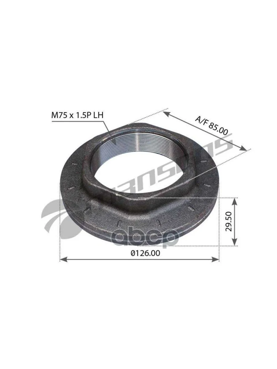 Гайка Ступ. Saf M75x1.5Sw85 Левая Mansons арт. 600169  в Самаре Самарской области