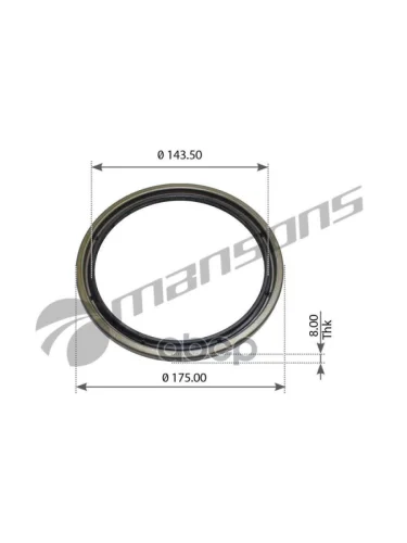 Сальник Зад. Ступицы Mb 145X175x8 Mansons арт. 700286