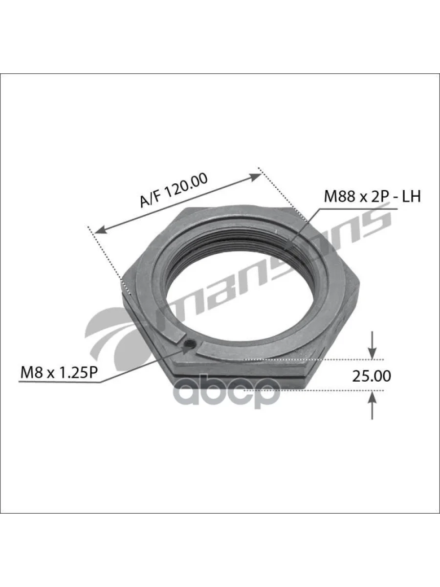 Гайка Ступицы Левая Mansons арт. CLN005  в Самаре Самарской области