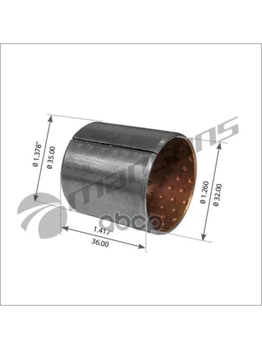 Втулка Пальца Тормозной Колодки Ror 32X35x36.5 (Литой Суппорт) Mansons арт. MPB26