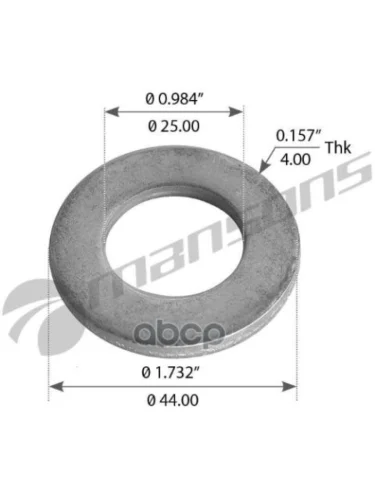 Шайба Плоская Без Фаски Mansons арт. WA139