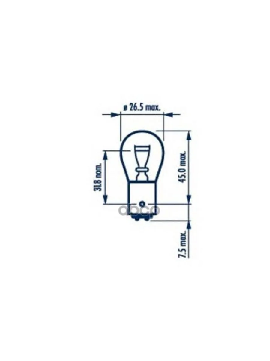 Лампа 24 V 215 W (2-Х Контакт.) Narva (Габариты, Стоп-Сигнал) Bay15d Narva арт. 17925*  в Керчи Республика Крым