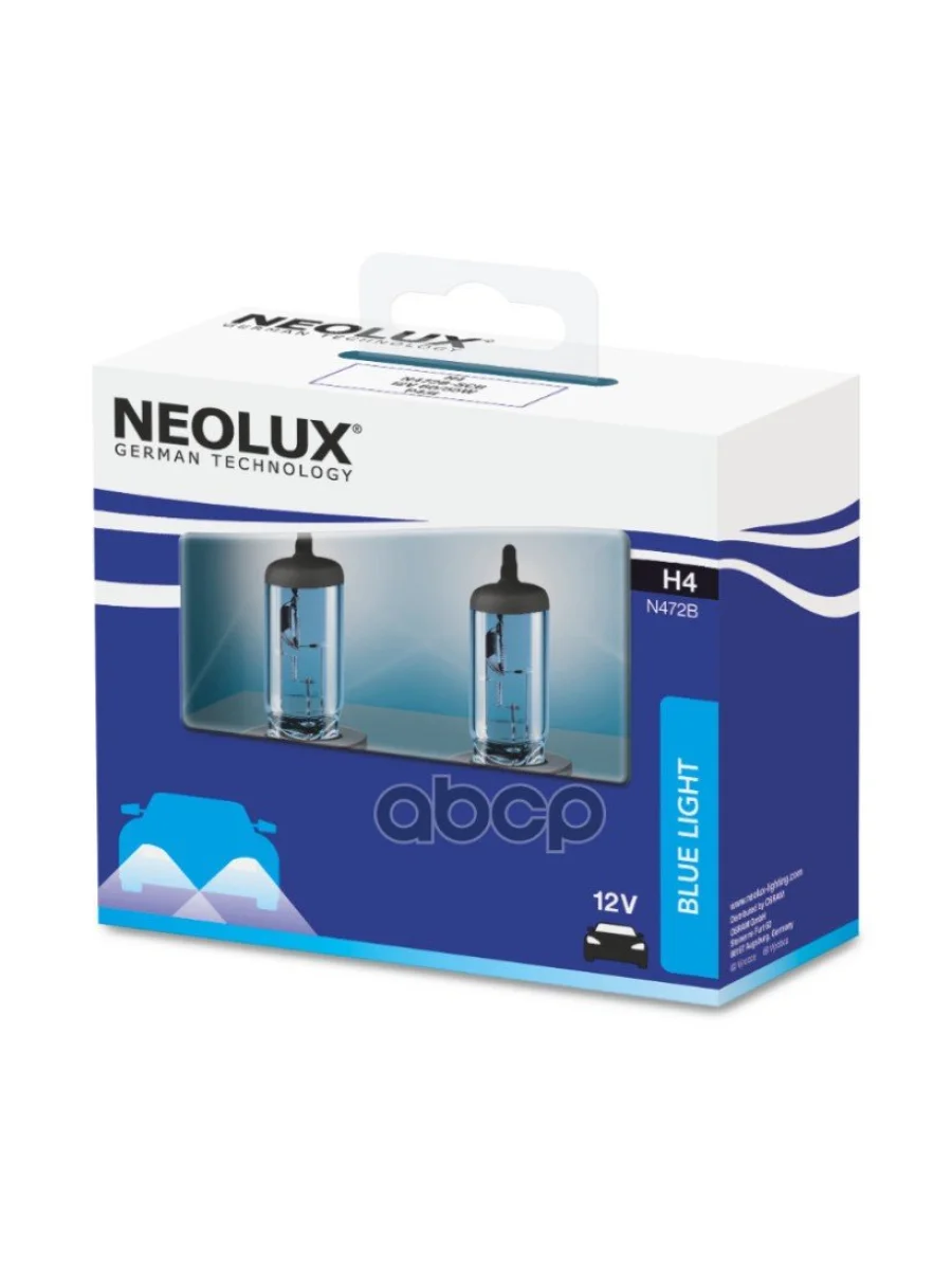 Лампа Галогеновая H4 12V  6055W Neolux Blue Light4000k  (Кт-2Шт) Original (N472b-Scb) Neolux арт. N472B-2SCB  в Керчи Республика Крым