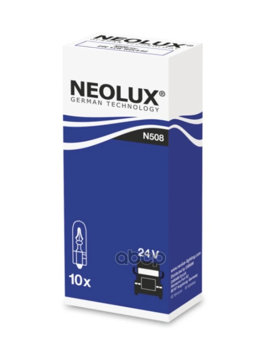Лампа 24 V   1,2 W Neolux  (Приборная Панель) Без Цоколя W2*4.6D Original (Nl-508) Neolux арт. N508  в Керчи Республика Крым