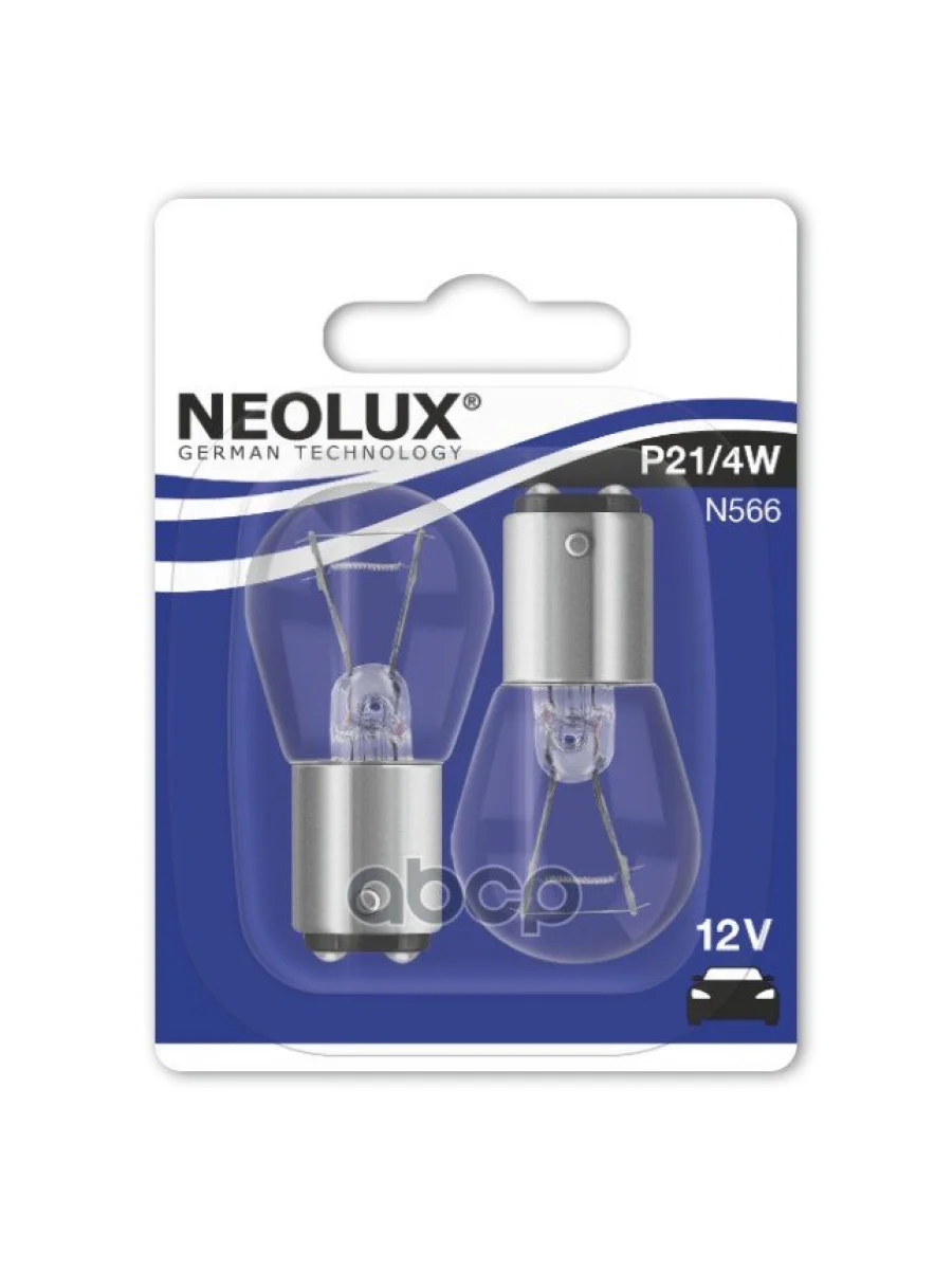 Лампа 12 V 214 W (2-Х Контакт.) Neolux (Габариты, Задний Ход) Baz15d (Блистер, 2Шт.) Original (Nl-5 Neolux арт. N566-02B  в Керчи Республика Крым