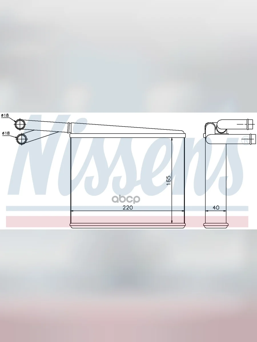 Радиатор Отопителя Nissens арт. 72043  в Керчи Республика Крым