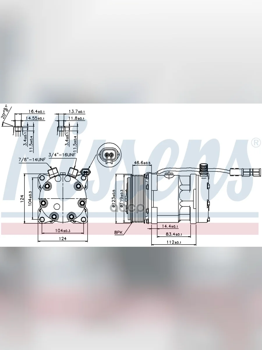 Компрессор Кондиционера Man F2000TglTgmTgaTgsTgx Nissens арт. 89139  в Перми Пермском крае