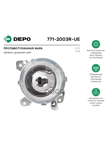 Фара ПТ Sc R Прав.внутр. (Дальний Свет) Depo арт. 7712003RUE