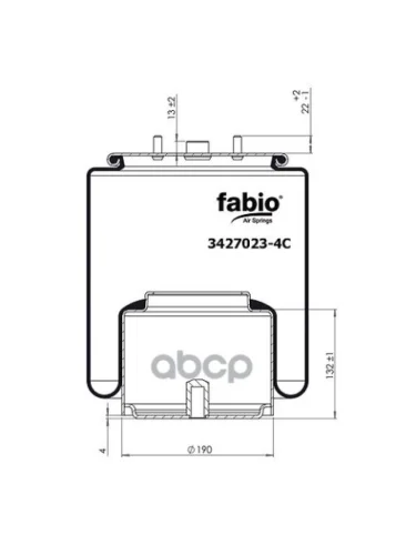 *Пневмоподушка Задней Оси Daf Euro 6 (Задняя) Со Стаканом FABIO арт. 34270234C