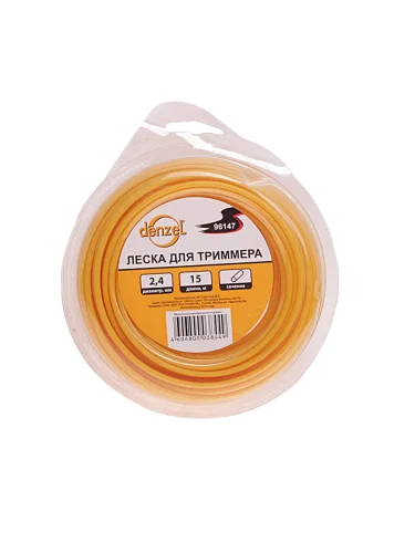Леска для триммера 2.4мм 15м круг DENZEL