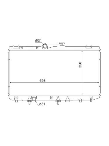 Радиатор Toyota Corolla (E100 E110) 91-02  Corolla Ceres 92-99  Corolla Levin 91-00  Corolla Spac