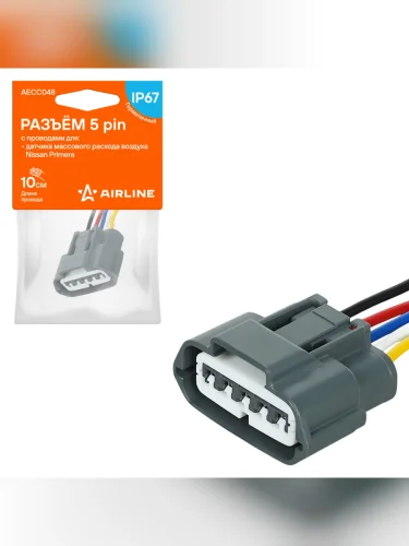 Разъём 5 pin с проводами для датчика масс. расх. воздуха Nissan