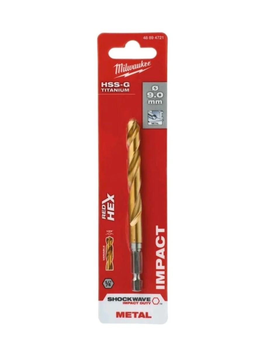 Сверло по металлу 9.0х117мм HSS Titanium 6-гранный хвостовик MILWAUKEE  в Керчи Республика Крым