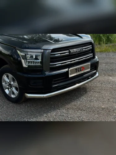 Защита переднего бампера (d76.1 мм, нержавейка) ТСС Тюнинг Haval H5 (2023-2025)