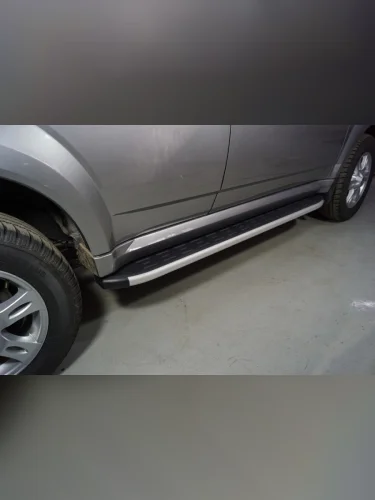 Пороги алюминиевые с пластиковой накладкой (1720) Haval H5 2020-2023