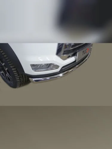 Защита переднего бампера (d76.1 мм, нержавейка) ТСС Тюнинг Sollers ST8 пикап (2024-2025)