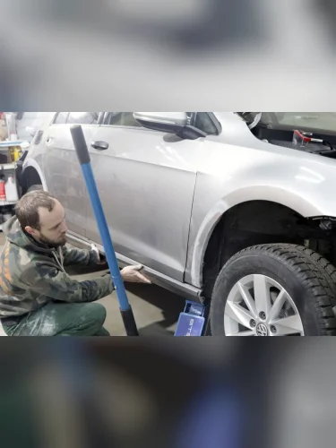 Комплект ремонтных порогов AUTOFERRUM (холоднокатаная сталь 1.2 мм) Volkswagen Polo Mk5 6R,6C,61 седан дорестайлинг (2009-2015)