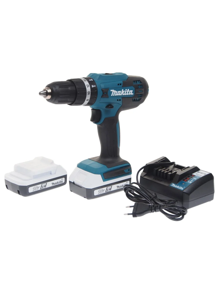 Дрель-шуруповерт аккумуляторный 18.0В 1.5Ач (2 АКБ Li-Ion, кейс) MAKITA  в Керчи Республика Крым