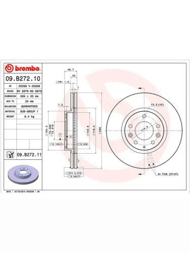 Диск тормозной (Спереди) Mazda 6 07-12  Atenza 07-12