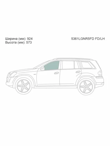 Стекло боковое опускное (Спереди Слева Цвет зеленый) Mercedes-Benz M-Class 05-11  GL-Class 06-12