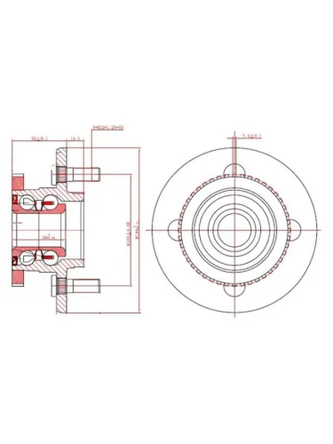 Ступичный узел задн. NISSAN WINGROADAD Y11 99- (4 100)
