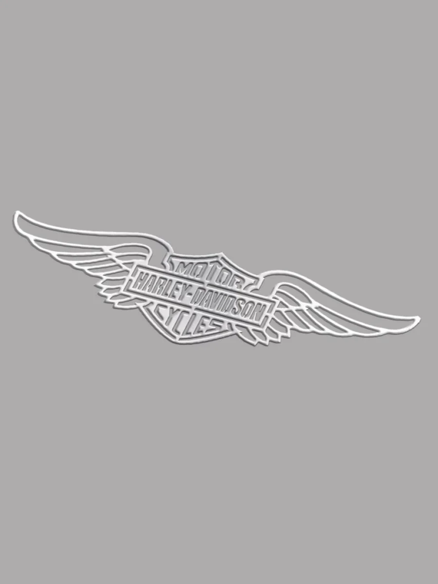 Наклейка металлическая "Харлей малая" металл, размер 90х25мм MASHINOKOM  в Керчи Республика Крым