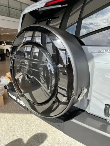 Бокс (чехол) запасного колеса (265/65 R17) RALEX V1 (обод - черный матовый, тарелка -  черный глянцевый) Tank 300 (2020-2025)