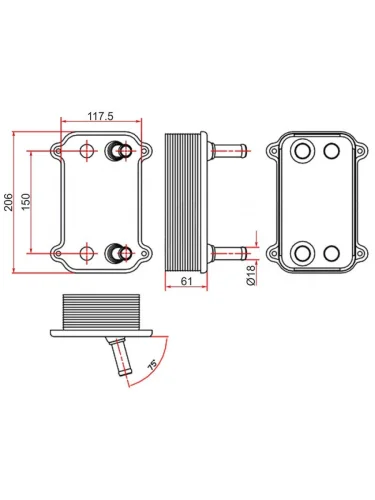 Радиатор масляный PORSCHE CAYENNE 03-06