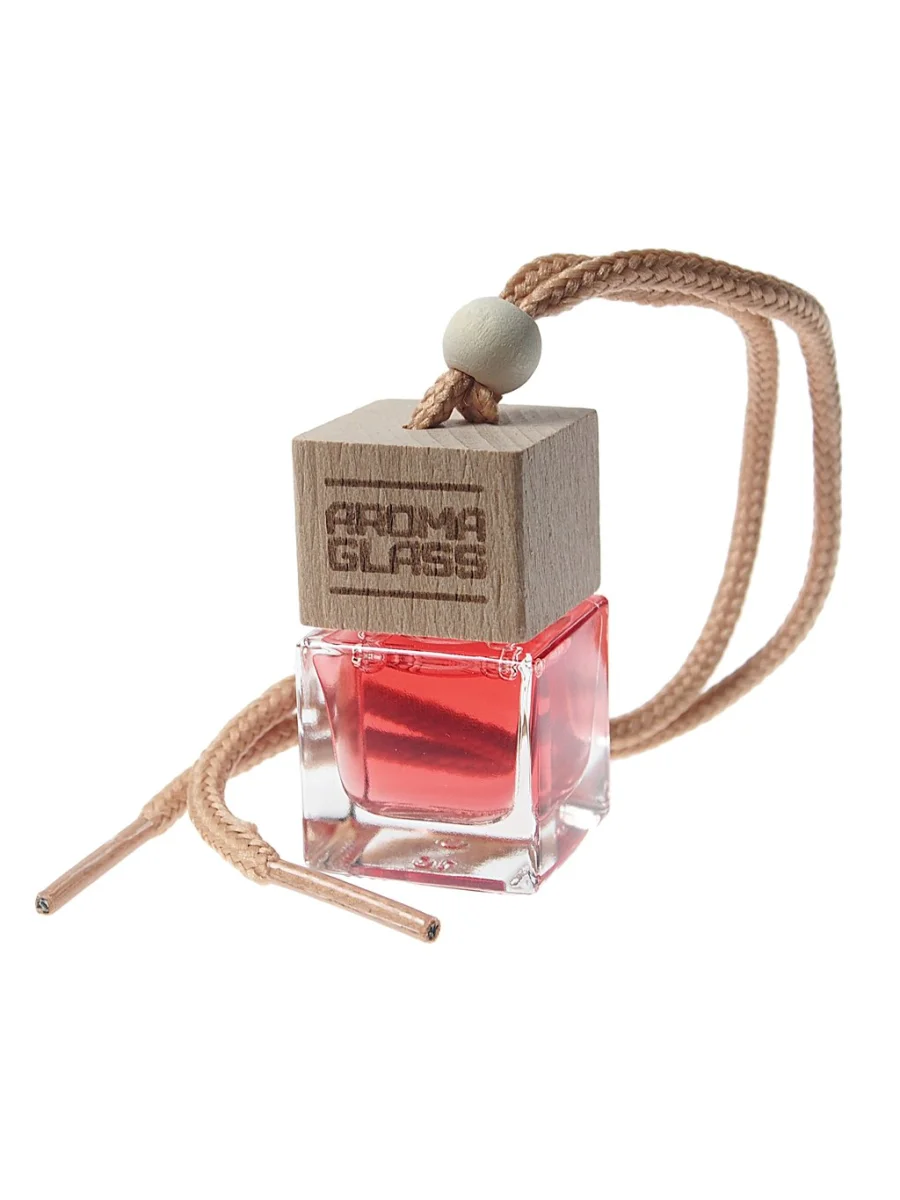 Ароматизатор подвесной жидкостный (Strawberry&Cream) с деревянной крышкой Aroma Glass FOUETTE  в Керчи Республика Крым