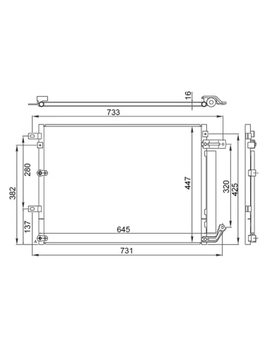 Радиатор кондиционера Jeep Cherokee 13-21
