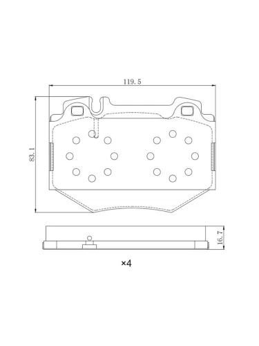 Колодки тормозные (Спереди) Mercedes-Benz S-Class 98-05