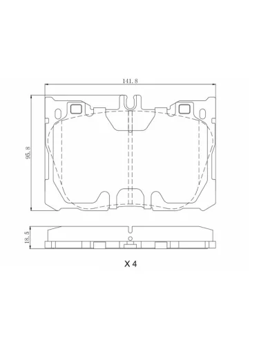 Колодки тормозные (Спереди) Mercedes-Benz C-Class 13-21  E-Class 16-20  CLS-Class 17-21