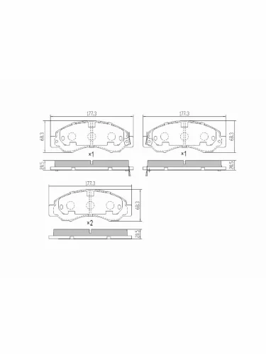 Колодки тормозные (Спереди) Nissan Atlas H 91-95  Diesel Condor 91-