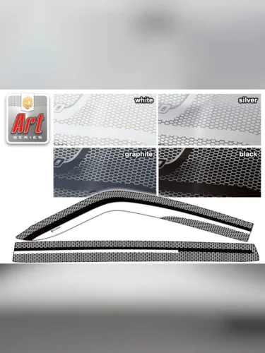 Ветровики дверей Серия Art графит Honda Freed II поколение, минивэн, рынок Японии 2019 - 2024