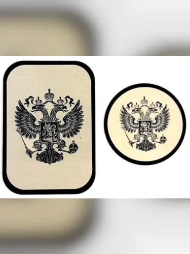 Набор пластин для магнитных держателей (комплект 2шт.) матовые, с гербом MASHINOKOM