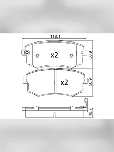 Колодки тормозные (Сзади) JAC Sunray 12-  Sollers Atlant 22-