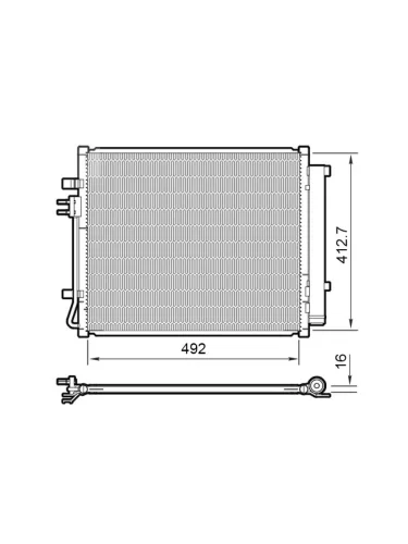 Радиатор кондиционера Hyundai Santa Fe 18-  Kia Sorento 20-