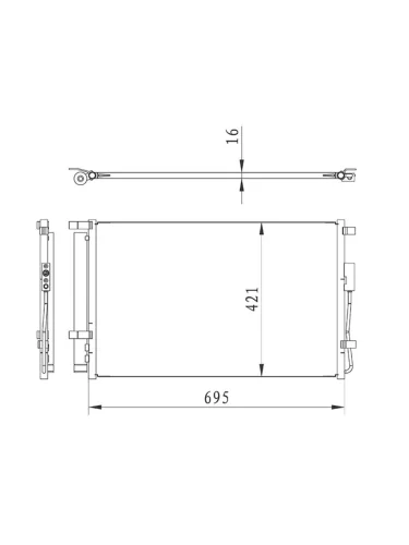 Радиатор кондиционера Hyundai Santa Fe 18-