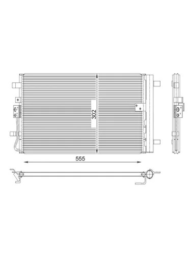 Радиатор кондиционера Kia Seltos 22-