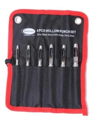 Набор пробойников 3-8мм 6 предметов на полотне ROCKFORCE