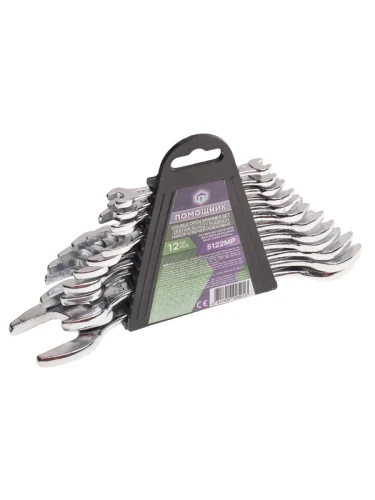Набор ключей комбинированных 6-22мм 12 предметов на полотне ПОМОЩНИК