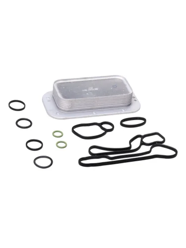 Радиатор масляный CHEVROLET Cruze (09-) Aveo OPEL Astra H J + к-т прокладок (9шт.) FEBI