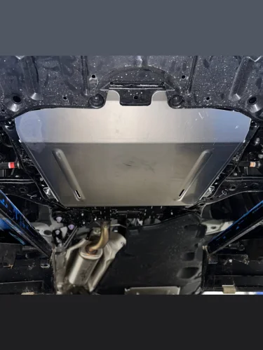 Защита картера и КПП (алюминий) 4мм Toyota Highlander IV 2.5h CVT 2019- (Китай)