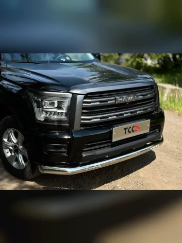Защита переднего бампера (с ДХО, d76,1 мм, нержавейка) ТСС Тюнинг Haval H5 (2023-2025)