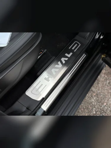 Накладки на пластиковые пороги (лист шлифованный надпись Haval) 2шт Haval H7 2.0 4WD 2024