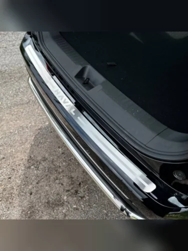 Накладка на задний бампер (лист шлифованный надпись Haval) Haval H7 2.0 4WD 2024