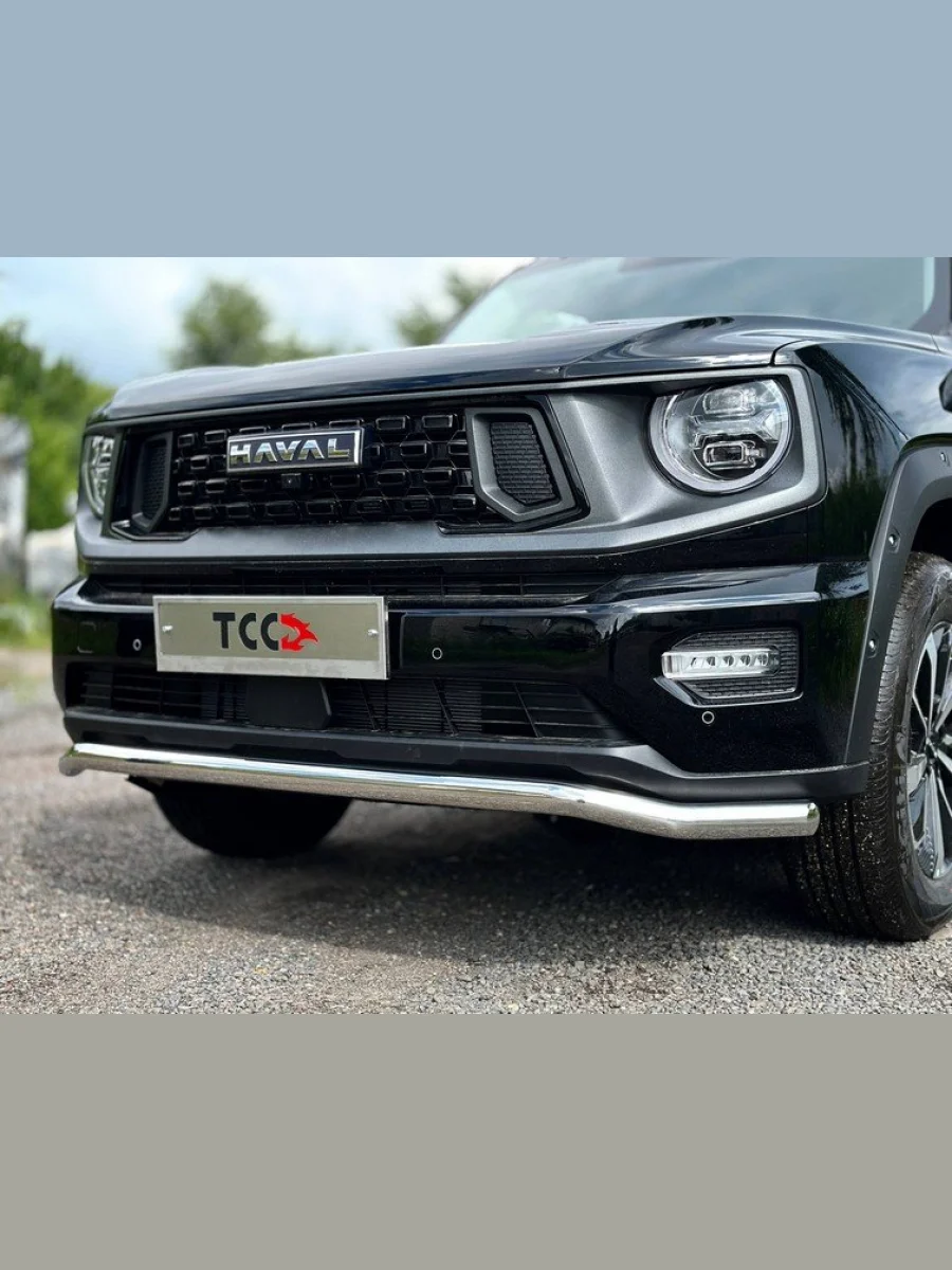 Защита переднего бампера (d60.3 мм, нержавейка) ТСС Тюнинг Haval H7 (2023-2025)  в Воронеже Воронежской области