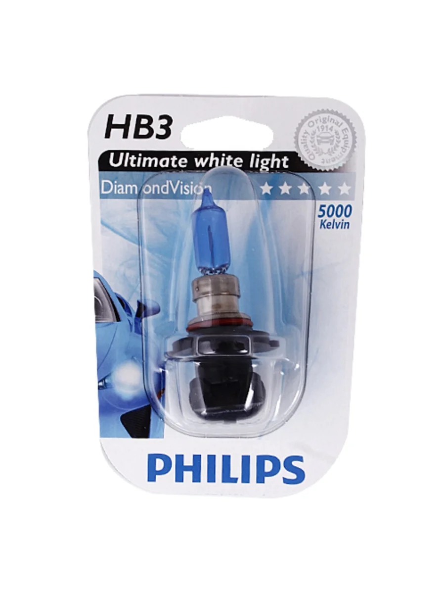 Лампа 12V HB3 65W P20d 5000K блистер (1шт.) Diamond Vision PHILIPS  в Керчи Республика Крым