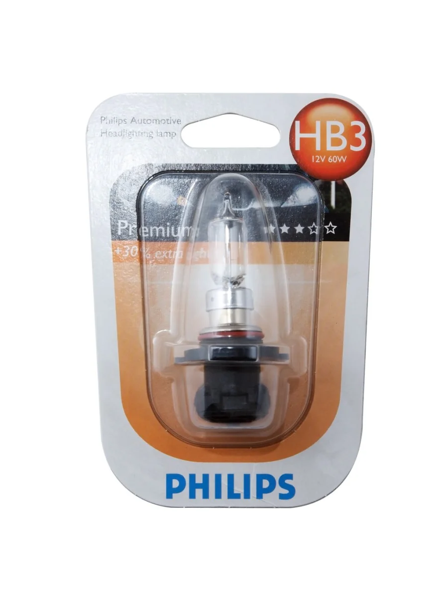 Лампа 12V HB3 65W P20d +30% блистер (1шт.) Premium PHILIPS  в Керчи Республика Крым