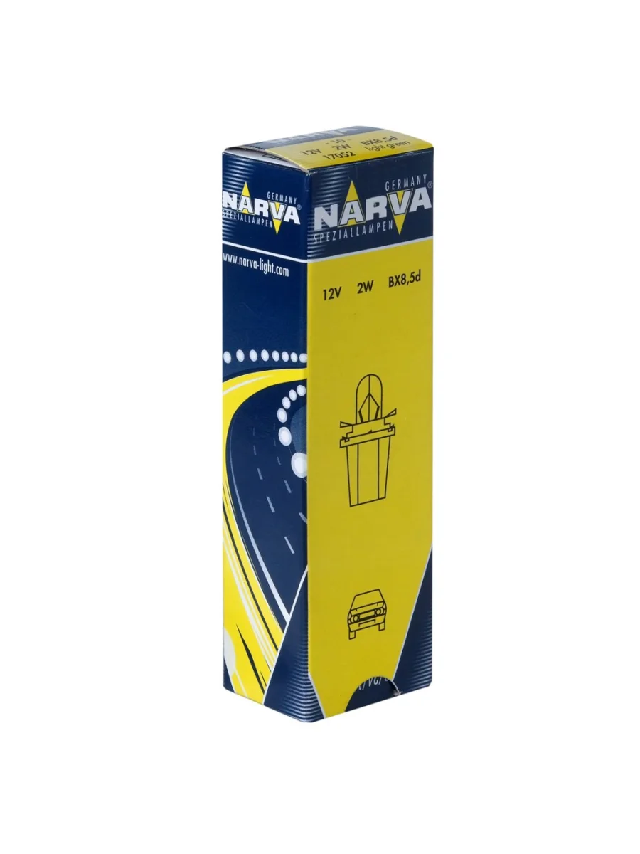 Лампа 12V 2W B8.5d зеленый патрон Plastic Base NARVA  в Керчи Республика Крым